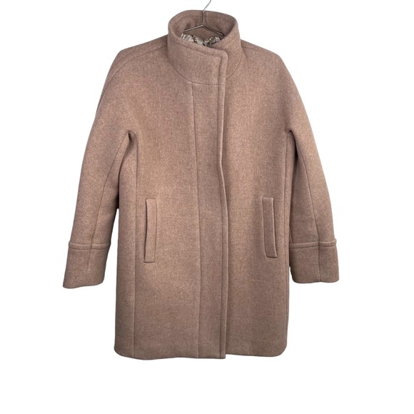 J. Crew Jackets & Blazers - J.Crew Caramel Beige Stadium Cloth Cocoon Wool Coat